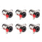 6 Pieces 1/4 inch Jacks 6.35mm Microphone Mono TS Socket Female Connector Panel