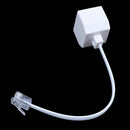 6P2C RJ11 Male to Female Two Way Telephone Splitter Converter Cable K2L9