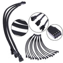 4 pin PWM Fan Cable 1 to 3 ways  Splitter Black Sleeved Extension Cable