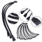4 pin PWM Fan Cable 1 to 3 ways  Splitter Black Sleeved Extension Cable