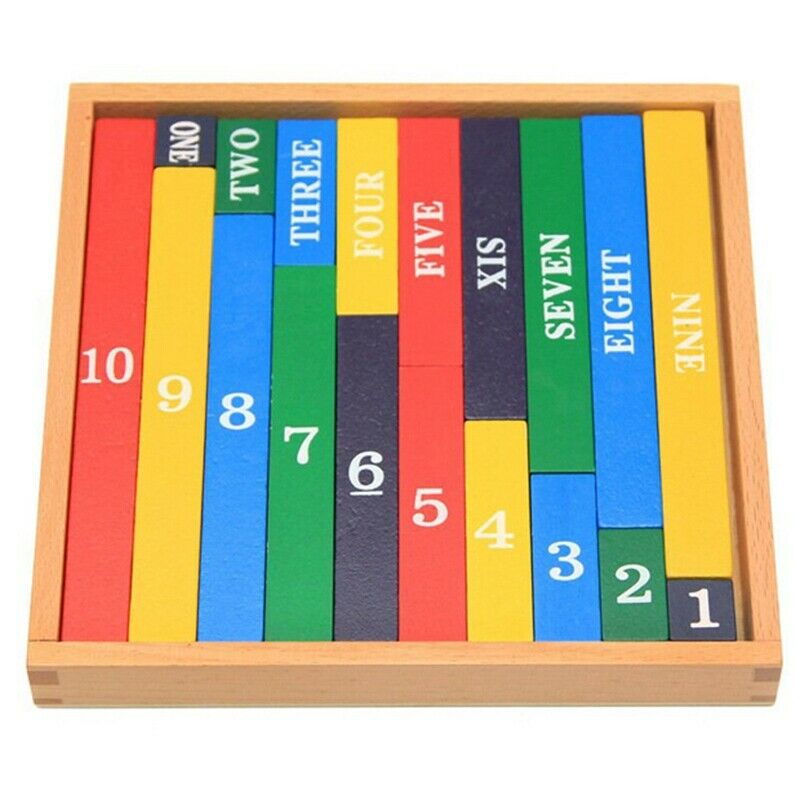 Educational Wooden Digital Building Block Toys Children Baby Toys 1-10 Math N8V3