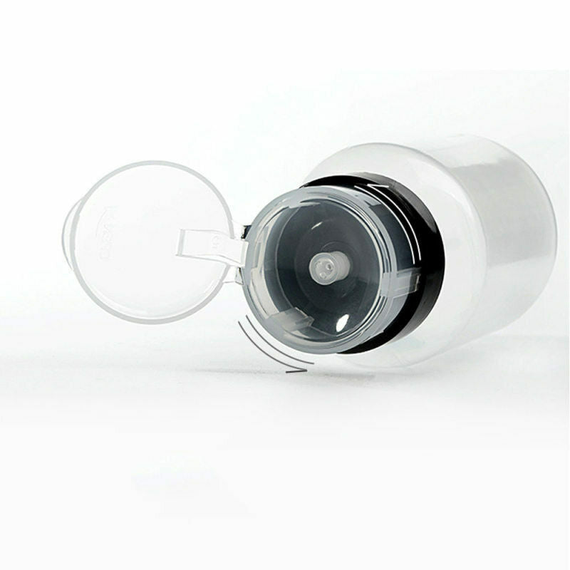 2PCs Empty Clear Nail Art Pump Dispenser Acetone Polish Remover Liquid  JIK