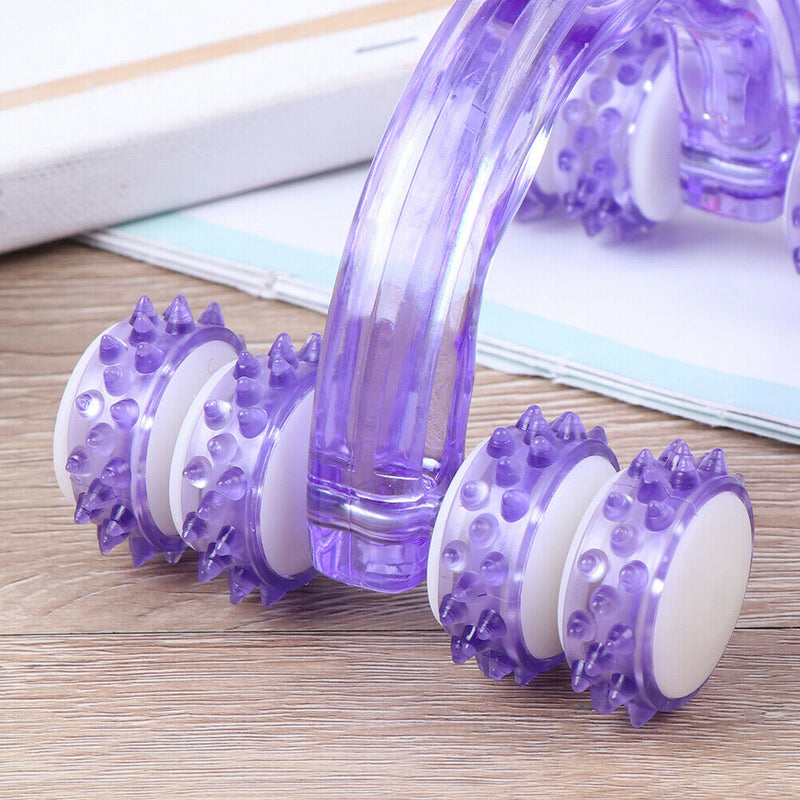 Body Fitness Massage Eight Roller Wheels Rainbow Lunar Rover Vehicle Tool ZY BX