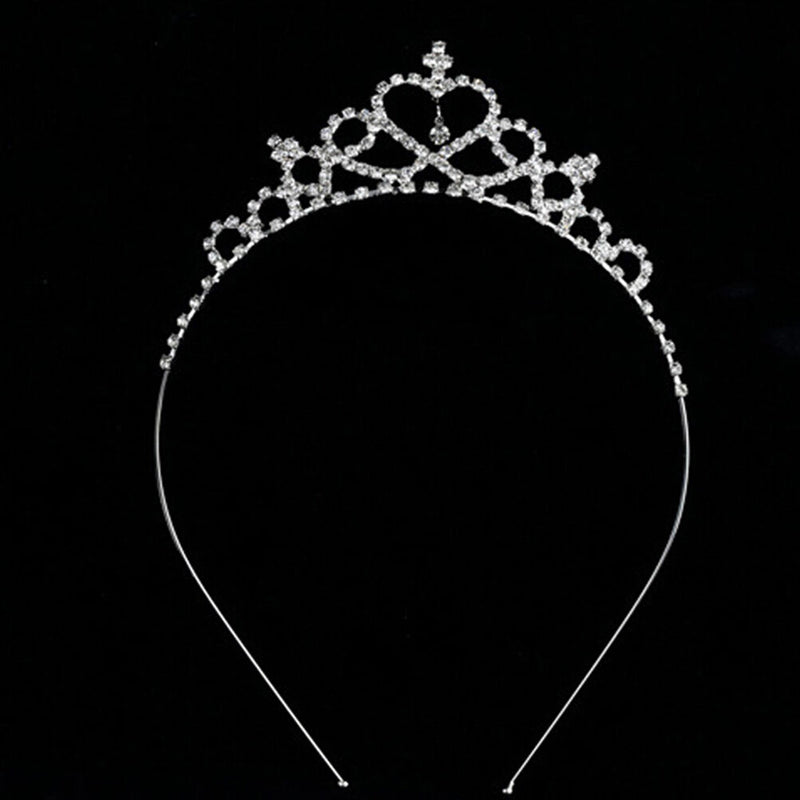 Girl Princess Hairband Child Party Bridal Crown Headband Crystal Diamond Tiara L