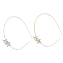 Princess Bridal Party Headband Crystal Tiara Crown Hair Band Clasp Golden B