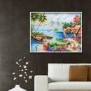 Beach 5D DIY Full Round Diamond Painting Rhinestone Manual Handworks (B204)