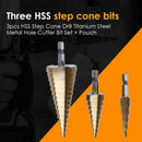3pcs/set Metric Woodworking Twist Drill Bit Step Drills for Drilling Holes