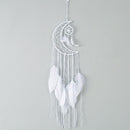 Moon Dreamcatcher Handmade Dream Catcher Net With Feathers Home Wall Hangin M6R1