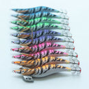 10Pcs Artificial Squid Jigs lures Wood Shrimp Fishing Bait 12cm 3.0
