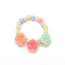 Princess Necklace Bracelet Set for Baby Party Jewelry Girls Gift Rose Shape FT