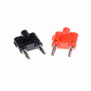 Dual 4mm Nickel Banana Plug Jack Connectors Binding Post Socket Test Probes JR