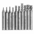 10pcs set Straight Shank 4 Flute End Mill Cutter Drill Bit Metal Power Tool