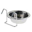 2 Pcs Stainless Steel Food Water Cup Feeder Feeding Dish For Parrot Bird Macaw