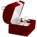 Jewelery Box Display Case for Ring Earrings Box Organizer - Red F9L9