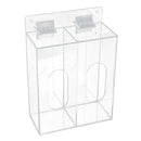 2PCS Acrylic Double Capacity Facemask Dispenser Case Organizer with Cover