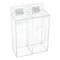 2PCS Acrylic Double Capacity Facemask Dispenser Case Organizer with Cover