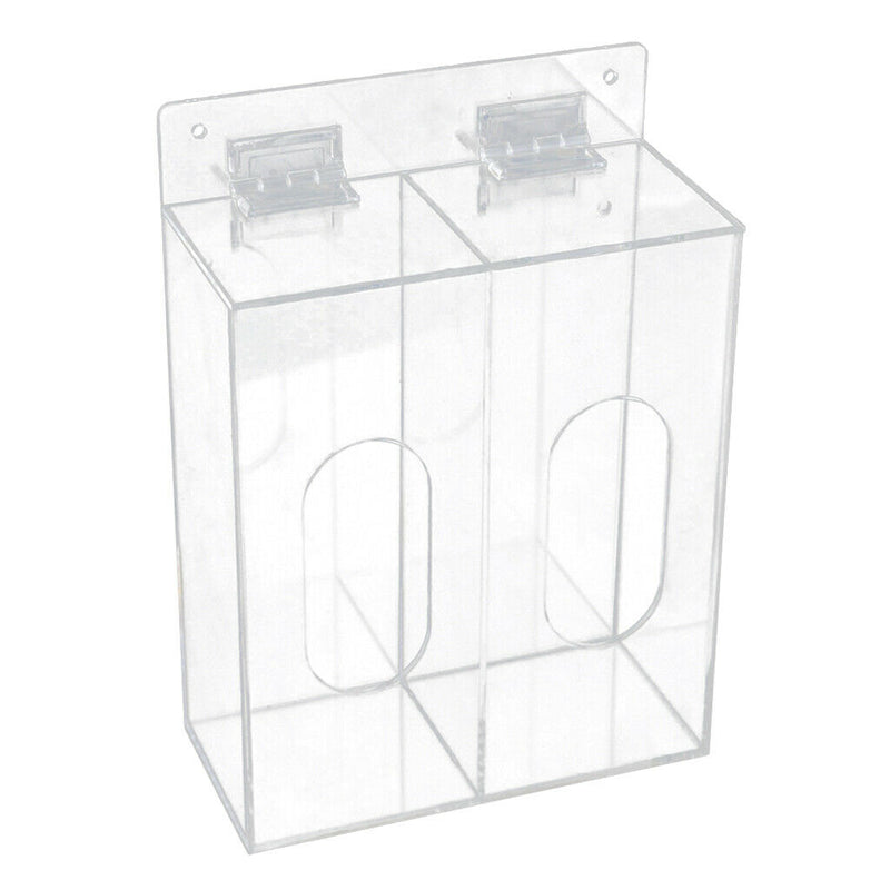 2PCS Acrylic Double Capacity Facemask Dispenser Case Organizer with Cover
