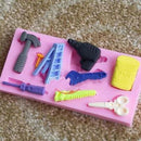 silicone cake fondant mold topper hammer spanner tools diy baking mou ME