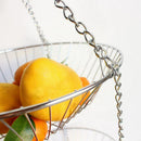 Hanging Fruit Basket Iron Art 3-Layer Baskets Fruit Tray Drain Basket House