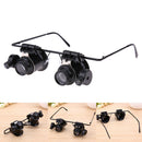 Glasses Type with LED Magnifying Glass 20X Magnifier Repair Microscope A