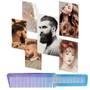 Electroplating Rainbow Comb Clipper Oil Head Hair Styling Comb (Blue)