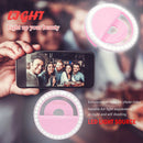 LED Selfie Ring Light Macro Flash Light for Mobile Phone Camera (Pink)