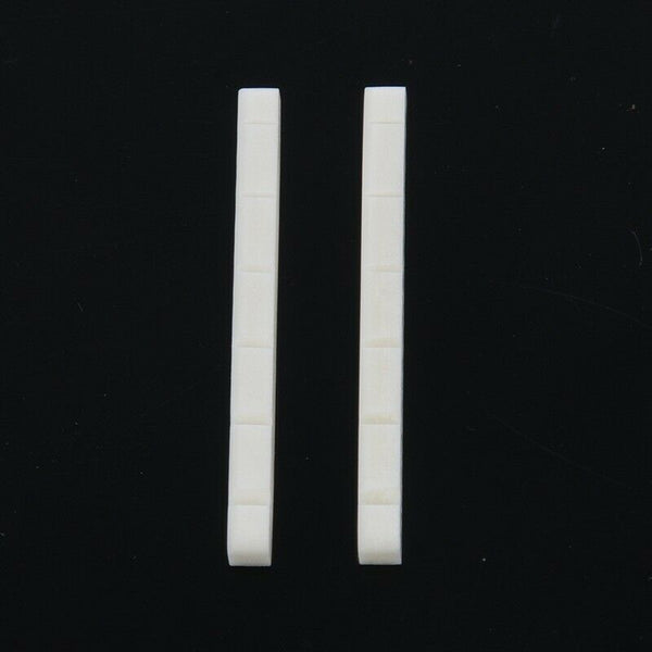2pcs 42*3.5*4.5/3.5 MM Electric Guitar Pre-Slotted Bone String Nut for 6 St