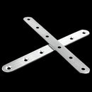 195mm x 20mm Straight Repair Joining Mending Flat Plate Brackets 2pcs