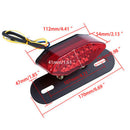 Universal Motorcycle Bike LED Stop Brake License Plate Rear Tail Light Smoke   Z