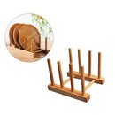 Wooden Drainer Plate Stand Wooden Dish Plate Fold Rack Holder Stand Dry She