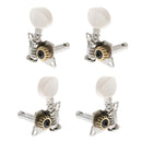 4 Pieces Metal Ukulele Uke String Tuning Keys Open-gear 2L2R Musical Instrument