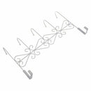 5 Hanger White Towel Hat Coat Clothes Wall Hook Over Door Bathroom M6E2