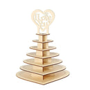 Wedding Decoration DIY Wooden Heart Chocolate Stand Storage Rack Display Ho M1V8
