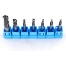7Pcs Radius Ball Nose 2 Flutes Shank Spiral Deep Slotting Router Bits for C