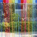 Rainbow String Tassel Fringe Door Curtain Window Room Divider 200x100cm