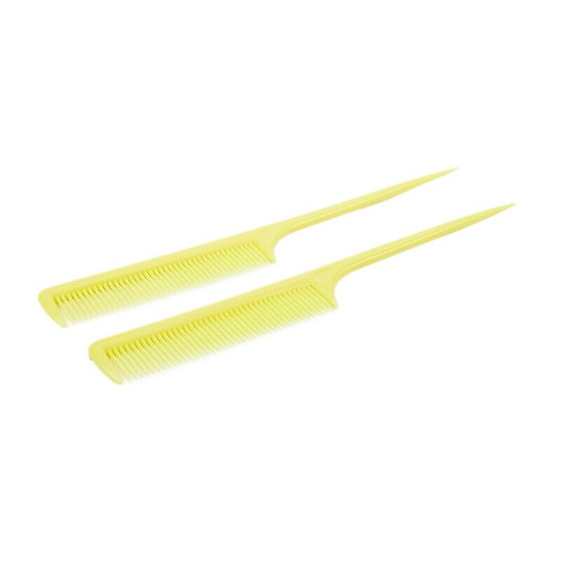 10 x Plastic Hairdressing Pointed Toothed Hair Styling Rat Tail Combs F1E3