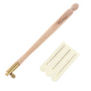 Wooden Handle Crochet Hook With 3 Needles French Crochet Embroidery Bead- OZ