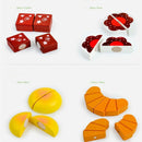 Children Pretending Toys Wooden Cut Food Cut Bread Toys Boy Girl Play House S2M2