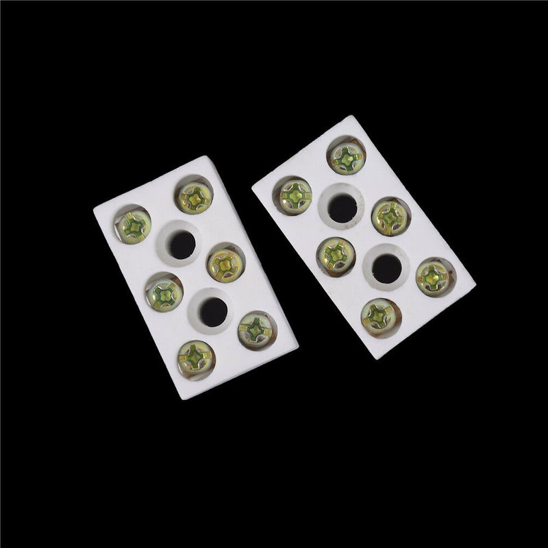 2Pcs High Temperature Ceramic Connector Block 15A 3 Way B Kw