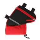 Ultralight Reflective Bicycle e Frame Bike Bag with Water Bottle Pouch -red