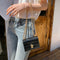 Elegant Women Pure Mini Shoulder Bags Leather Chain Messenger Bag (Black)