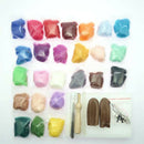 25 Color Wool Felt Needles Tool Set Needle Felting Mat Starter DIY Kit Xmas Gift