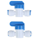 2 Pcs 6.5mm Quick-connect Ball Valve Through Switch 1/4 Inch Joint Connect OZ