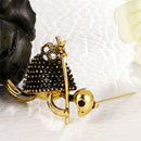 Enamel Turtle Brooch Pin Crystal Animal Brooch Suit Collar Pin Unisex Jewelry OZ