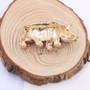Multicolor Rhinestone Rhino Brooch Pins For Women Alloy Accessories Collar