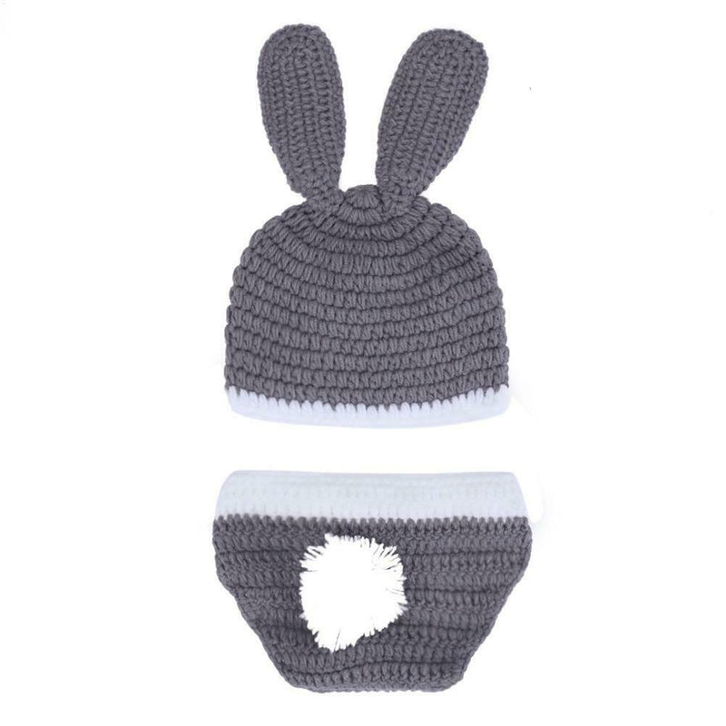 2pcs/Set Infant Baby Photography Props Clothes Rabbit Shaped Hat+Shorts
