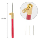 Embroidery Tambour Crochet Hooks Knitting Tool with 3 Needles French Croc_f`US