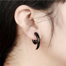 Punk Stud Earrings Rock Men Black Earrings Women PVC Anti Allergy Earrings Gw