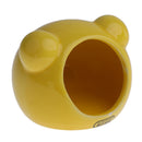 Ceramic Hamster Bed Comfortable Sleeping Small Animal Pet House Yellow
