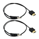 2x USB 2.0 Male to HDMI Male Charger Cable Splitter Adapter 50cm